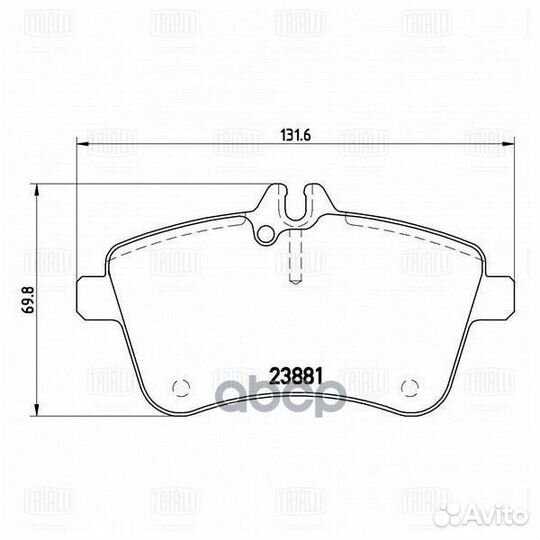 Колодки тормозные дисковые перед mercedes A