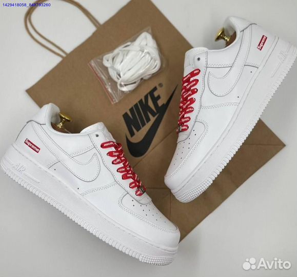Кроссовки Nike Air Force 1 Low & Supreme (Арт.73987)