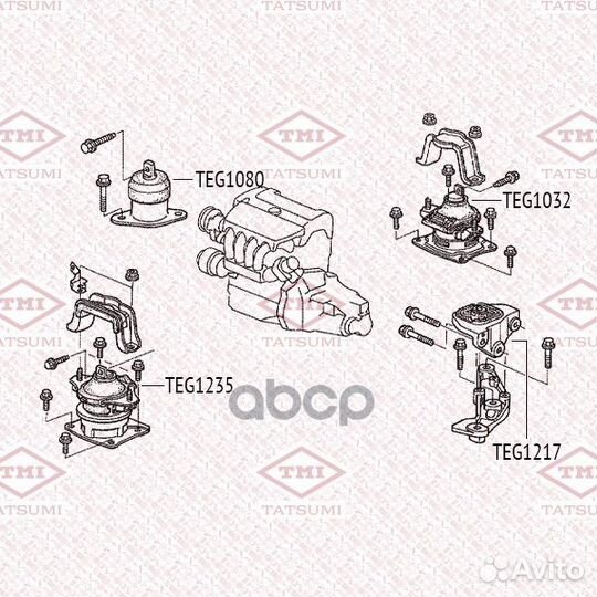 Опора двигателя зад honda Accord 03- ME-10