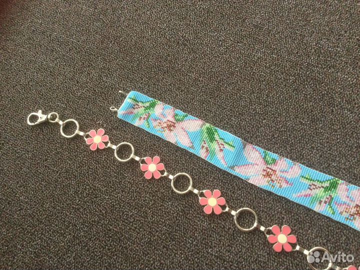 Ремни женские из бисера и металла