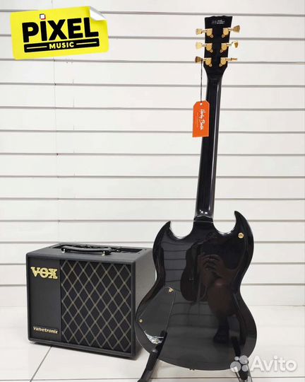 Электрогитара Harley Benton DC-DLX Gotoh Black