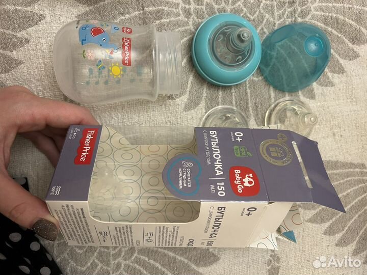 Молокоотсос ручной philips avent с бутылочками