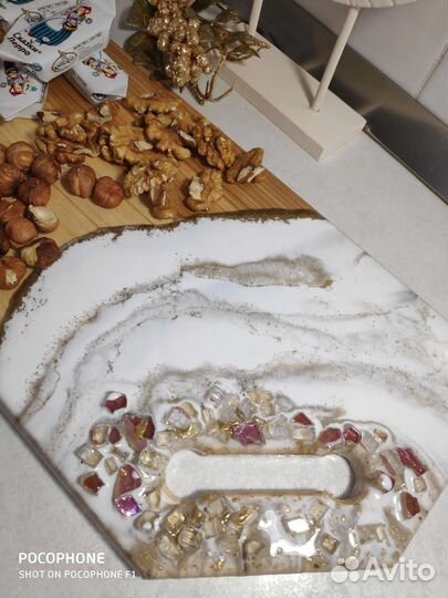 Доска разделочная дуб, эпоксидная смола