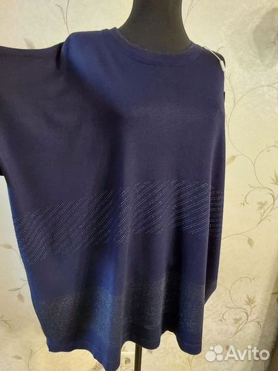 Джемпер стильный Корея р 60-64 новый хлопок