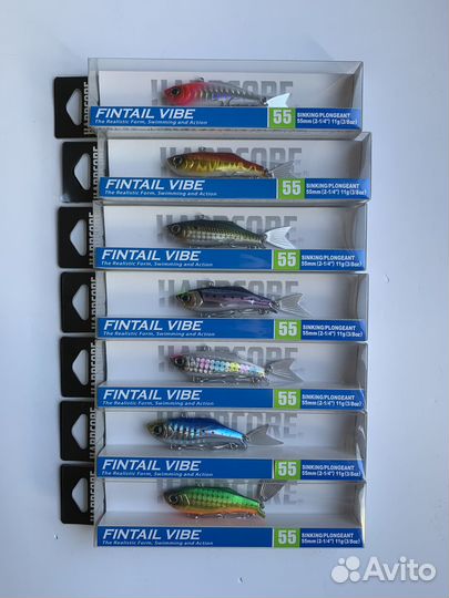 Японские раттлины 7шт Hardcore Fintail vibe 55