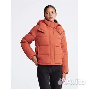 Куртка Calvin Klein Monogram Logo Short, оранжевый