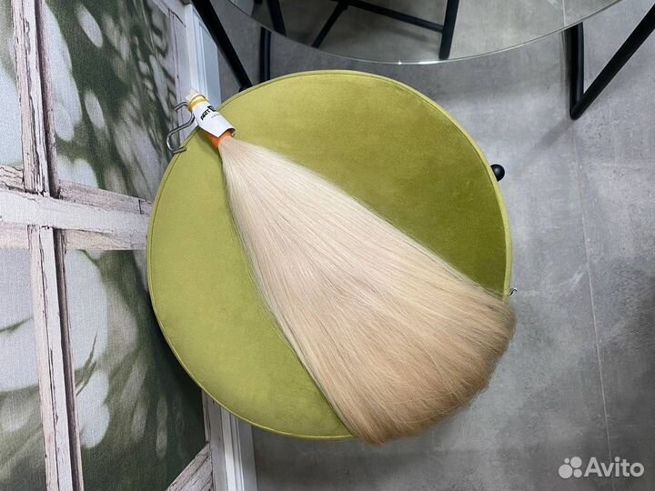 Волосы натуральные для наращивания 60 см блонд