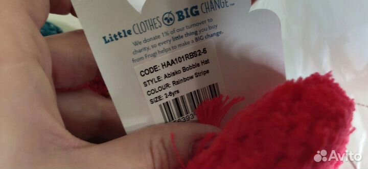 Шапка яркая, новая Англия 2-6 лет