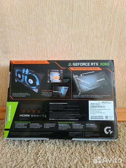 Новая Видеокарта gigabyte RTX 3060 12GB