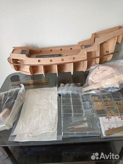 Сборная модель корабля из дерева