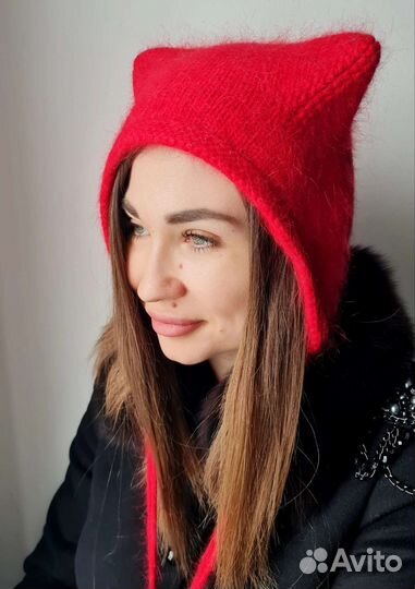 Чепчик женский с ушками