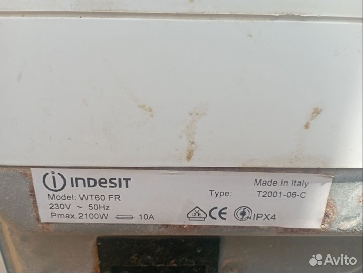 Запчасти для стиральной машины Indesit wt60