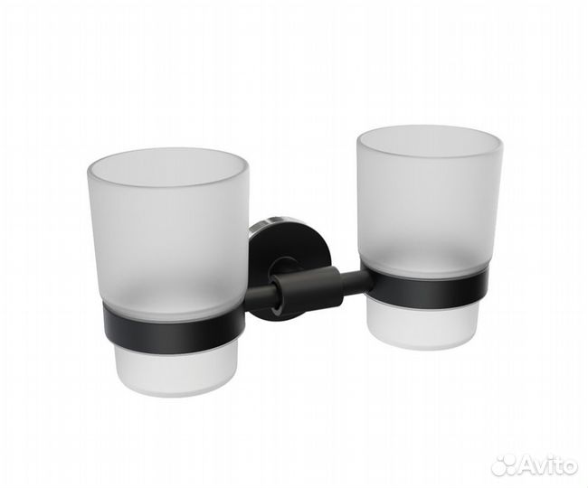 Стакан для ванной с держателем двойной стекло проз