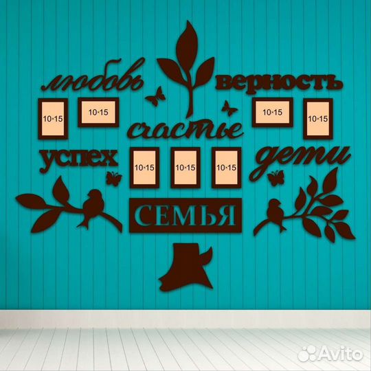 Семейное дерево с фоторамками