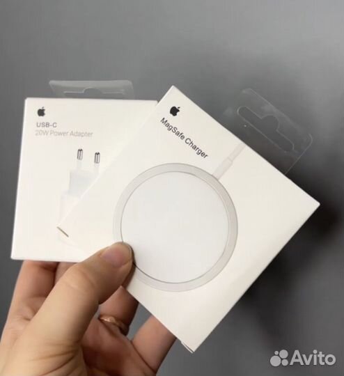 Беспроводная зарядка magsafe + блок для айфон 20W