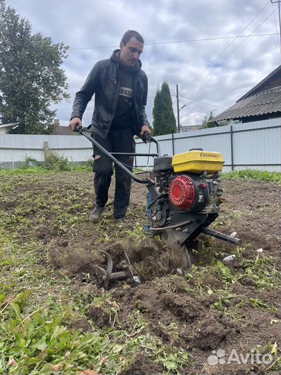 Вспашка-Обработка-культивация земли мотоблоком- ку