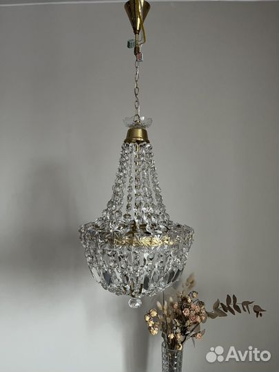 Хрустальная люстра монгольфьер Чехословакия