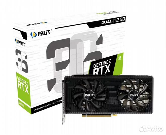 Видеокарта Palit nvidia GeForce RTX 3060 dualновая