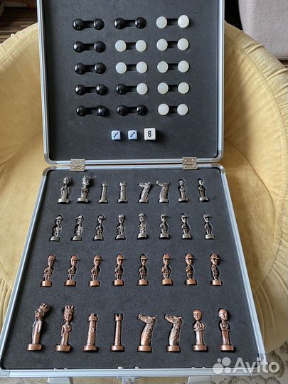 Настольные игры 3в1 шахматы нарды шашки