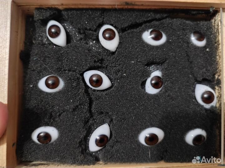 Глаза стекло для антикварных и винтажных кукол