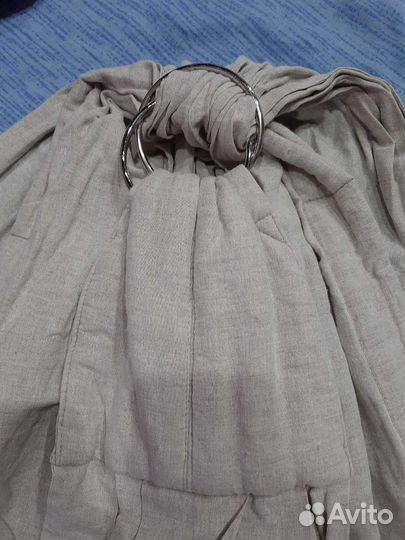 Шарф слинг на кольцах лен