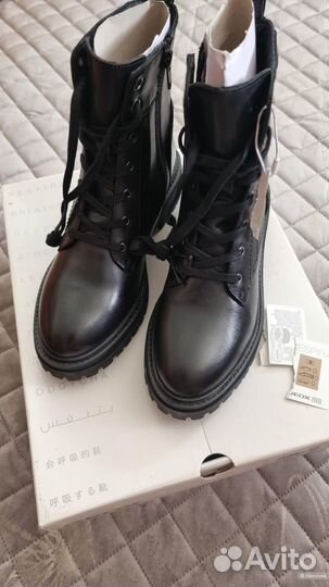 Ботинки берцы geox, размер 39, черный