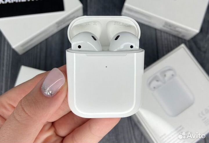 Airpods 2 (Ростест, гарантия, чехол)