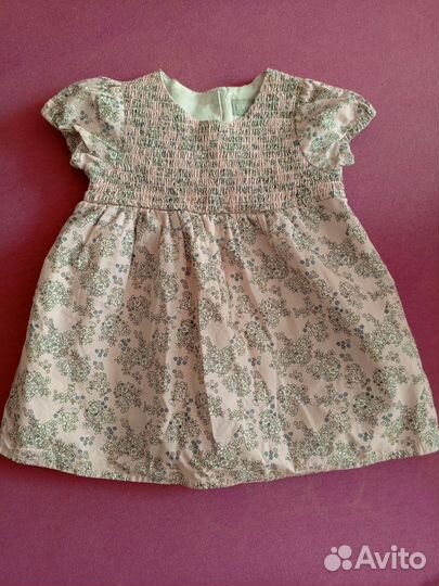 Платье для малышки 9-12 м