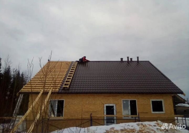 Кровельные работы. Каркасные дома