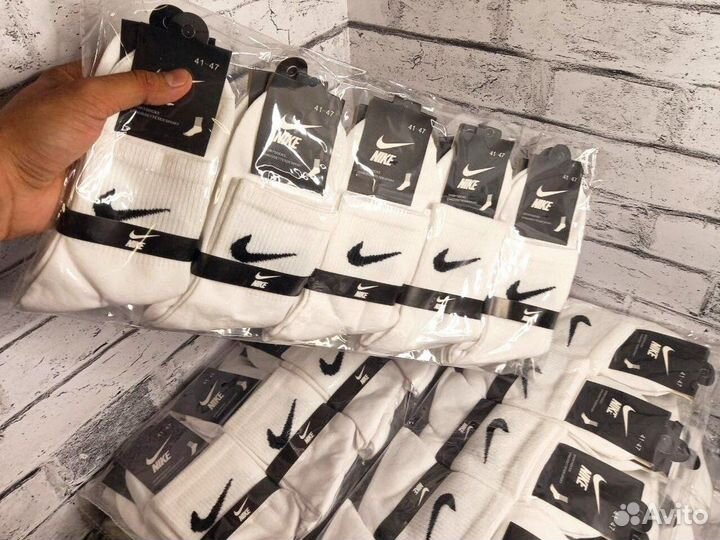 Носки белые Nike высокие