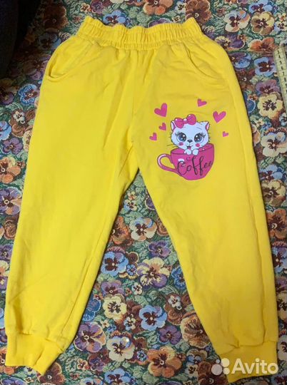 Штаны девичьи утепленные с карманами