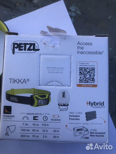 Налобный фонарик petzl tikka 350