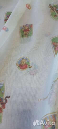 Отрез тюль вуаль с детским рисунком
