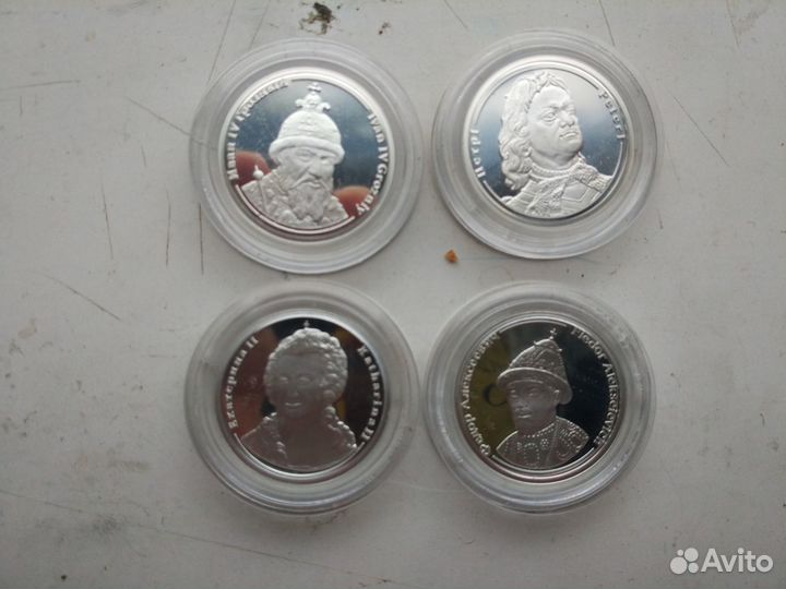 Серия Правители России. Серебряные памятные жетоны