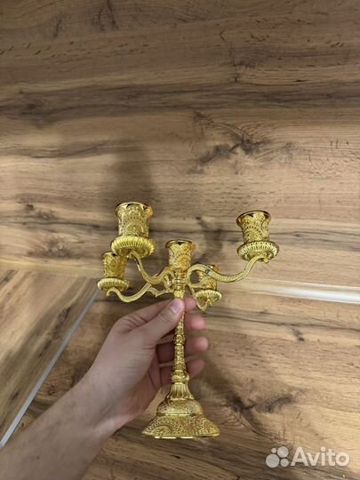 Подсвечник металлический винтажный