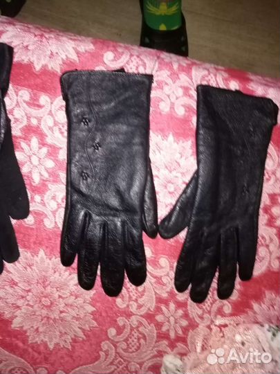 Перчатки кожаные