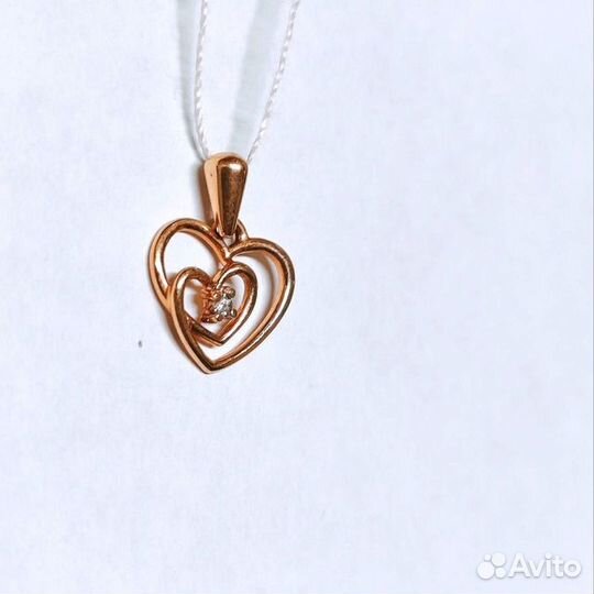 Подвеска с природным камнем Золото