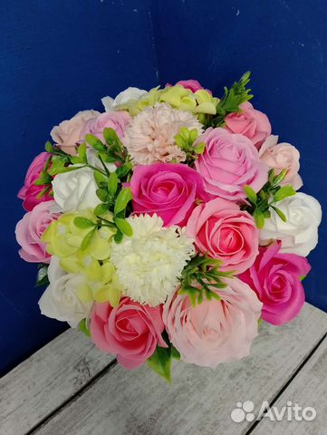 Мыльные цветы на 8 марта