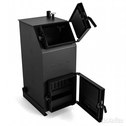 Твердотопливный котел с увеличенной топкой