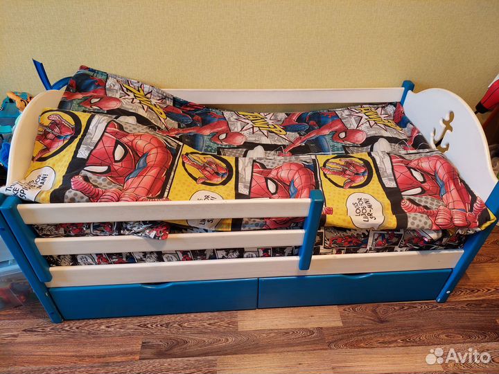 Детская кровать от 3 лет с бортиками