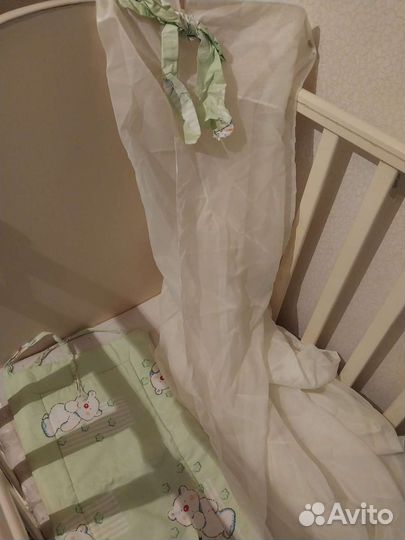 Детская кроватка трансформер с маятником