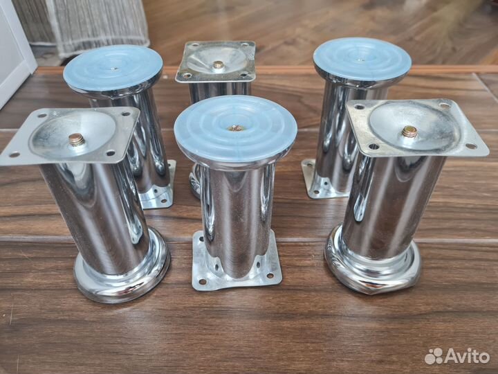 Мебельные ножки регулир выс.120мм, хром