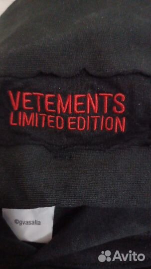 Vetements hardcore patch hoodie