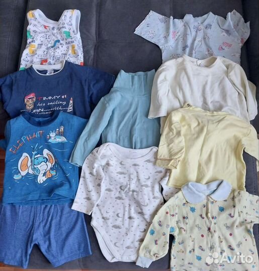Детские вещи пакетом от 0 до года для мальчика