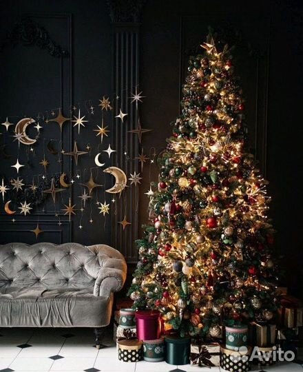 Елка искусственная, гирлянда елочная