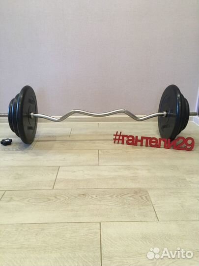 Штанга весом 65кг