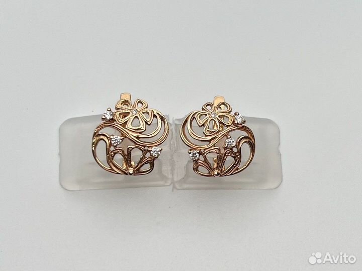 Золотые серьги 585 пробы