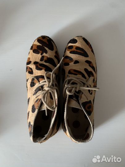 Леопардовые ботинки Next