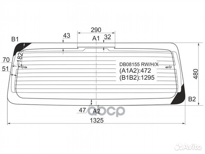 Стекло заднее с обогревом jeep grand cherokee 9