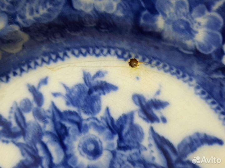Старинное блюдо фарфоровое Кузнецова